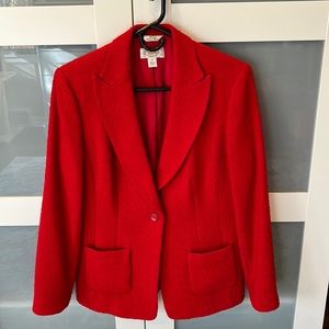 Talbots Wool Blazer in red Italian Wool size 6
